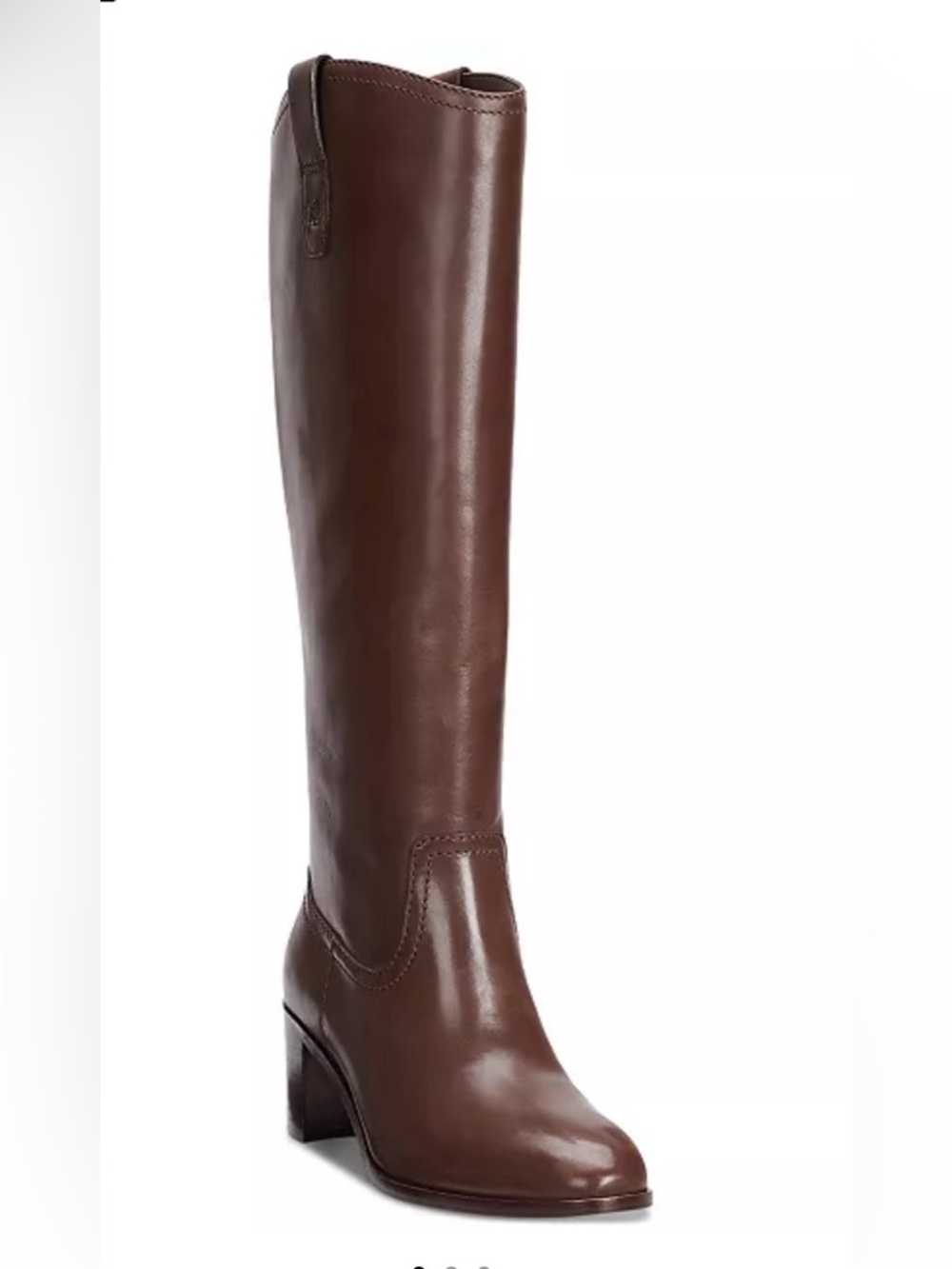 Lauren Ralph Lauren Carla Knee High Leather Boots burnished calf Sz 9B